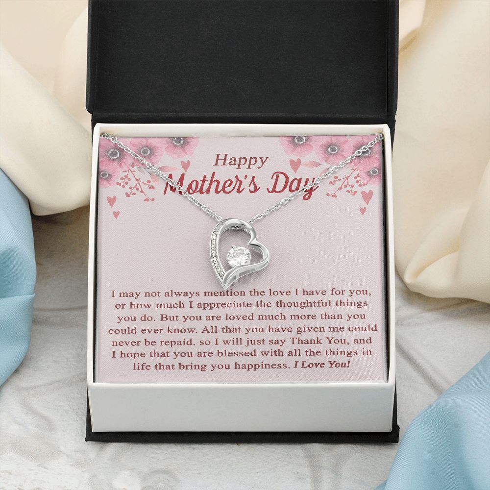 vTo My Mom Angel Mother Necklace Pendant Gift From Daughter Or Son With Message Card Gift For Mom Forever Love Necklace