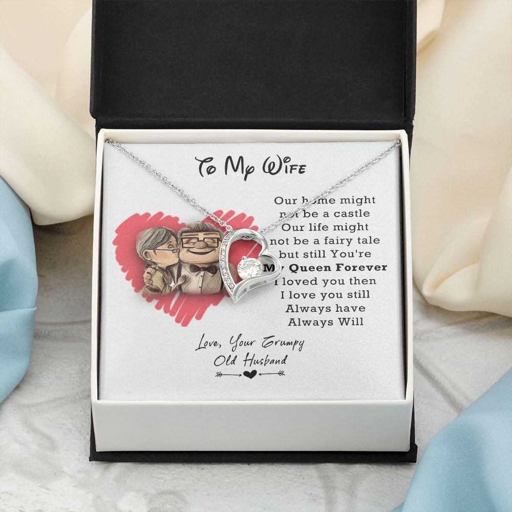 To My Wife Necklace from Husband, Personalized Necklace for Women, Luxury Necklace for Wife from Man Men, Wedding Anniversary Present For Wife, Beautiful Wife Jewelry Christmas Birthday Gifts For Wife3 Forever Love Necklace