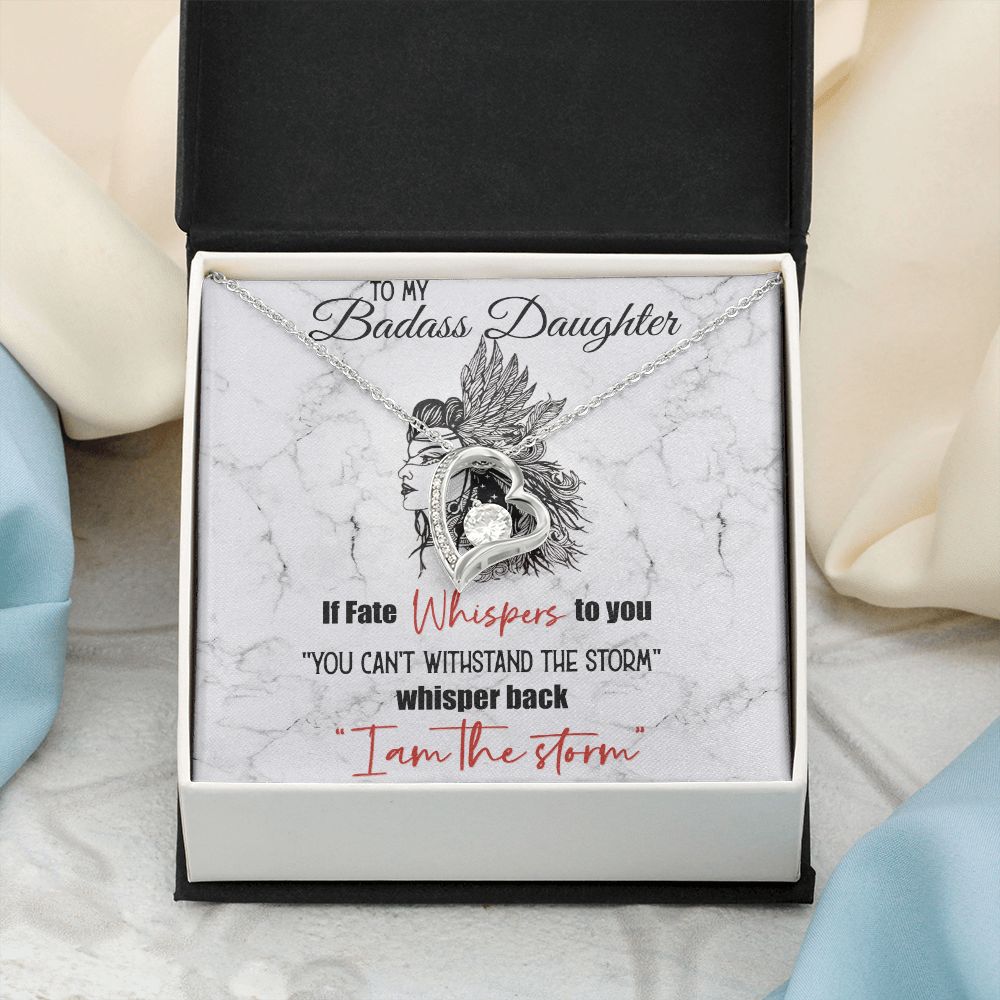 Bonus Daughter Gifts From Stepdad, Step Daughter Gifts From Stepmom, Stepdaughter Gifts From Stepdad, Father Stepdaughter Necklace, To My Bonus Daughter Necklaces, Christmas Gifts For Bonus10 Forever Love Necklace