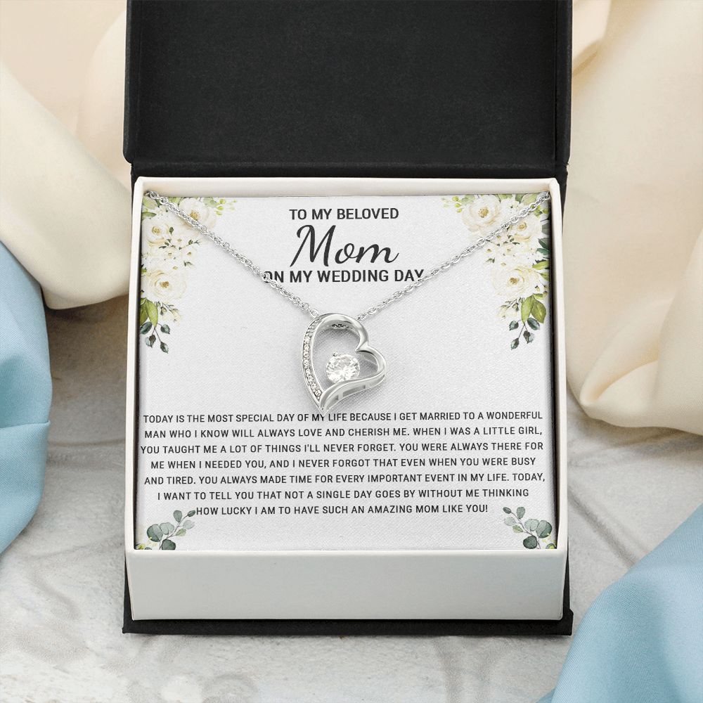To My Mom Necklace, Gift For Mom, Mother's Day Gift from Daughter, Mom Jewelry Gift for Mothers Day, Birthday Gift for Mother, Moms Gift from Daughter Son, Necklace for Mom Mother 1 Forever Love Necklace