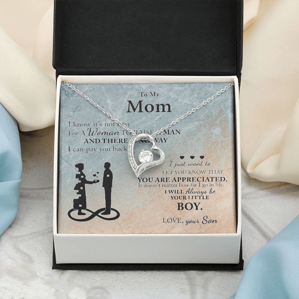 Mom Gift From Son To Mother Necklace Thoughtful Birthday Gift Sentimental Forever Love Necklace