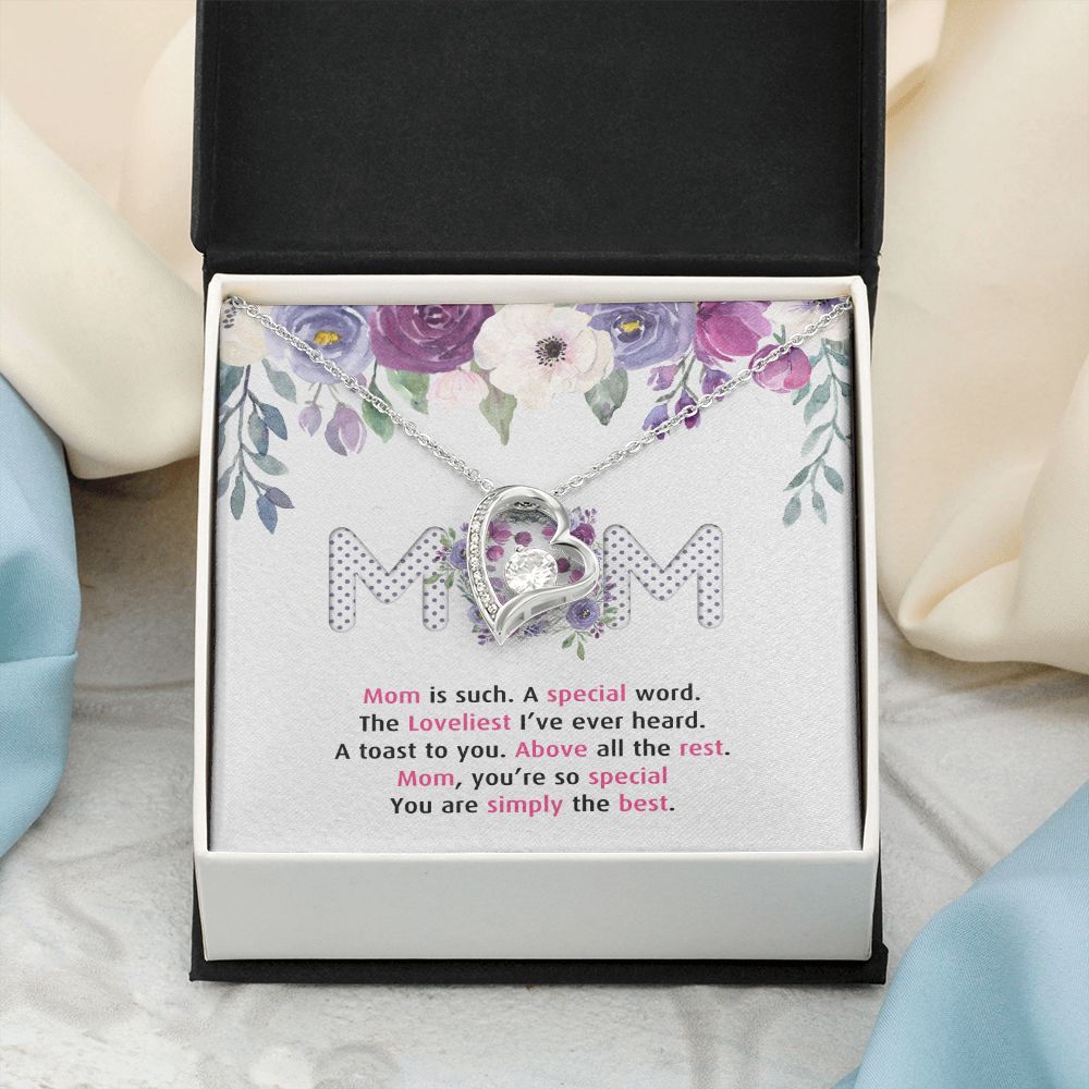 To My Mom Necklace Pendant Gift From Daughter Or Son Happy Mother's Day Gift For Mom Birthday, Anniversary Mom Is Such A Special Forever Love Necklace