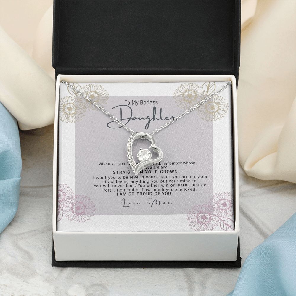 Daughter Necklace Gift From Mom Mother Daughter Jewelry Gift 21st Birthday Xmas Forever Love Necklace