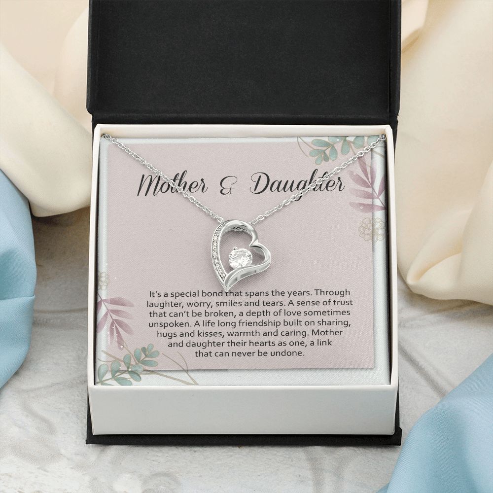 Mom Necklace Gifts for Mom from Daughter to Mom Gifts for Mothers Day from Daughter, To My Mom Necklace from Daughter to Mom Birthday Gifts Necklace with Message Card and Gift Box2245 Forever Love Necklace