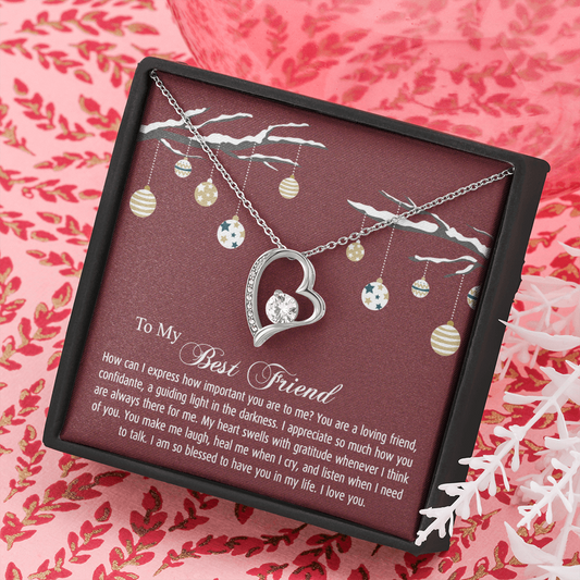 To My Best Friend Necklace for Her Valentines Birthday Christmas Gift for Friends