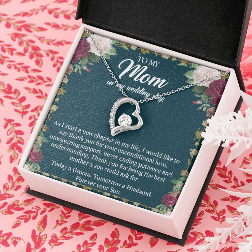 To My Mom Necklace, Gift For Mom, Mother's Day Gift from Daughter, Mom Jewelry Gift for Mothers Day, Birthday Gift for Mother, Moms Gift from Daughter Son, Necklace for Mom Mother 3 Forever Love Necklace