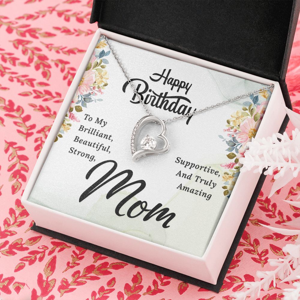Mom Necklace Gifts for Mom from Daughter to Mom Gifts for Mothers Day from Daughter, To My Mom Necklace from Daughter to Mom Birthday Gifts Necklace with Message Card and Gift Box2229 Forever Love Necklace