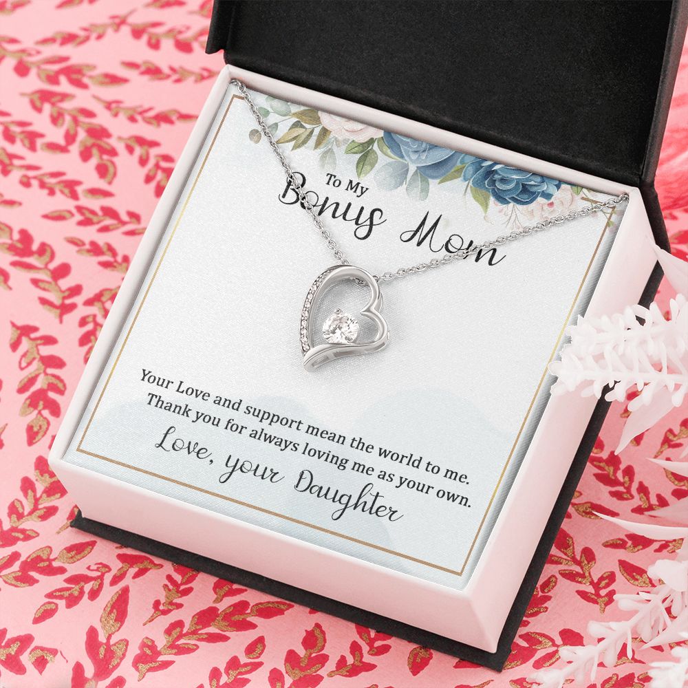 Mother Daughter Necklace as Daughter Gift from Mom, Mom Necklace as Christmas Gift for Mom from Son, Birthday Gift for Mother in Law Necklace, Bonus Mom Gifts for Step Mom Necklace6 Forever Love Necklace