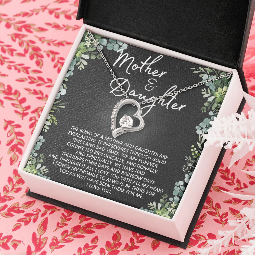 Mother Daughter Necklace Mothers day Necklace Mother Daughter Gift Mother Daughter Jewelry Gift For Daughter From Mom Daughter Mother Birthday Gift Forever Love Necklace