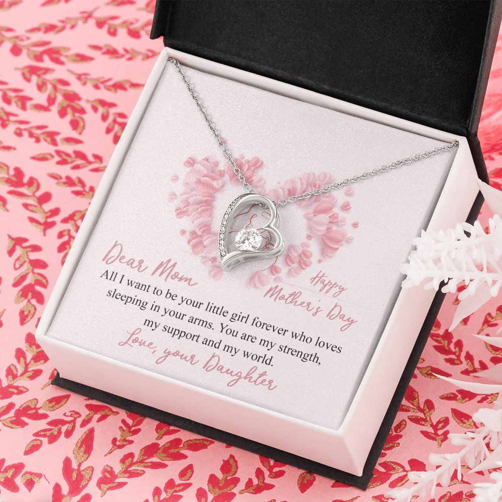 Mom Necklace Gifts for Mom from Daughter to Mom Gifts for Mothers Day from Daughter, To My Mom Necklace from Daughter to Mom Birthday Gifts Necklace with Message Card and Gift Box25 Forever Love Necklace