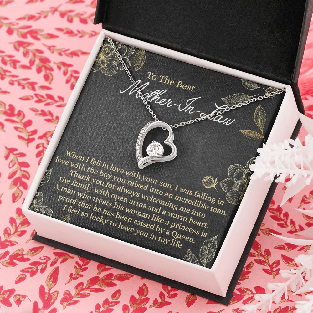 Mother In Law Gift, Cute Mother In Law Gifts Christmas, Unique Gift for Mother In Law Birthday, Best Mother In Law Gift, Mother-In-Law Gift Forever Love Necklace