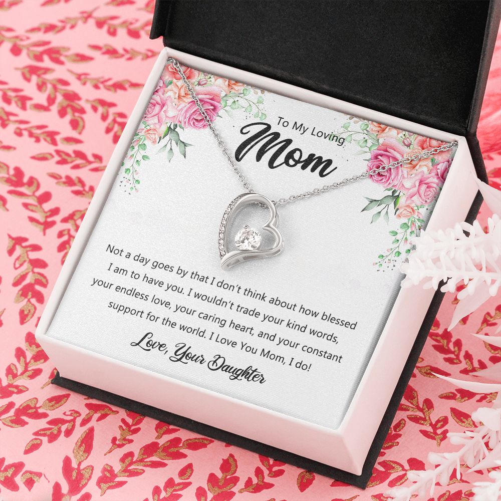 To My Mom Necklace, Gift For Mom, Mother's Day Gift from Daughter, Mom Jewelry Gift for Mothers Day, Birthday Gift for Mother, Moms Gift from Daughter Son, Necklace for Mom Mother 9 Forever Love Necklace