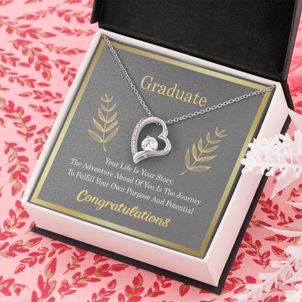 Graduation Gift For Daughter, University Graduate Gift, Graduation Gift For Her Congrats Graduation Pendants Gift For Daughter, Granddaughter, Niece, Sister Forever Love Necklace