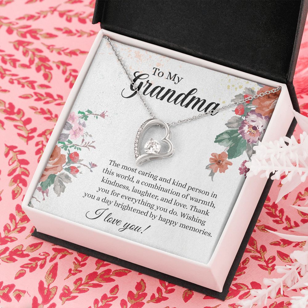 To My Grandma Necklace, Gift for Grandmother Necklace, Mothers Day Gift For Grandma Nana, Grandma Jewelry From Grandchildren GrandKids , Jewelry Box Gift For Grandma Grandmother3 Forever Love Necklace