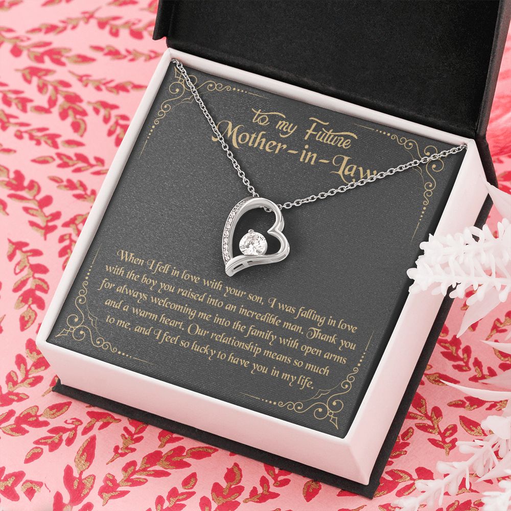 Mother in Law Necklace, Jewelry for Women, Future Mother in Law Gifts from Daughter in Law, Mother of Bride Gifts For Mother in Law, Birthday Gifts For Mother In Law From Daughter In Law10 Forever Love Necklace