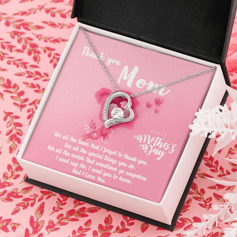 Mom Necklace Gifts for Mom from Daughter to Mom Gifts for Mothers Day from Daughter, To My Mom Necklace from Daughter to Mom Birthday Gifts Necklace with Message Card and Gift Box5 Forever Love Necklace