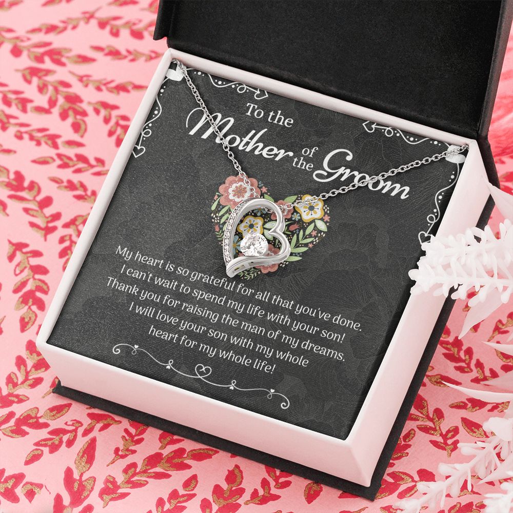 Mother of the Groom Sunflower Bracelet from Bride, Mother of the Groom Jewelry, Unique Mother Of The Groom Wedding Gift, Mom of Groom Gift Forever Love Necklace