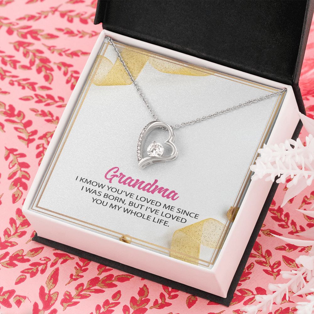 To My Grandma Necklace, Gift for Grandmother Necklace, Mothers Day Gift For Grandma Nana, Grandma Jewelry From Grandchildren GrandKids , Jewelry Box Gift For Grandma Grandmother12 Forever Love Necklace
