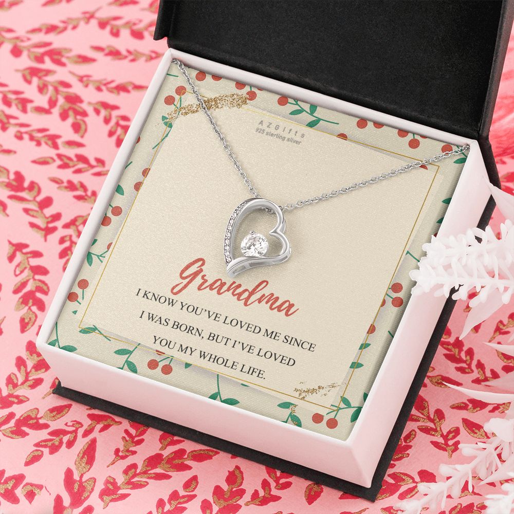 To My Grandma Necklace, Gift for Grandmother Necklace, Mothers Day Gift For Grandma Nana, Grandma Jewelry From Grandchildren GrandKids , Jewelry Box Gift For Grandma Grandmother15 Forever Love Necklace