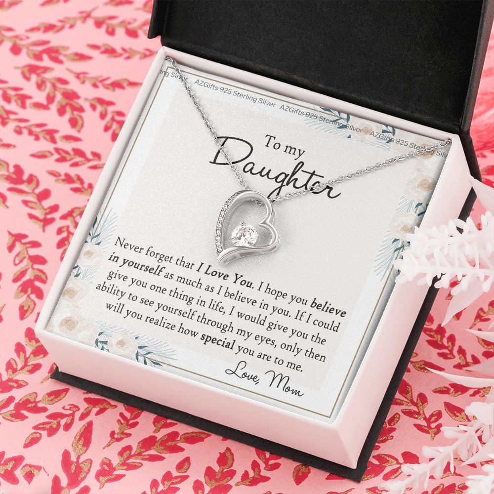 Mother Mom Daughter Necklace Hearts Pendant Necklace Jewelry Gifts for Mom Mother Daughter Jewelry Gift for Women Present for Birthday Anniversary Christmas Forever Love Necklace