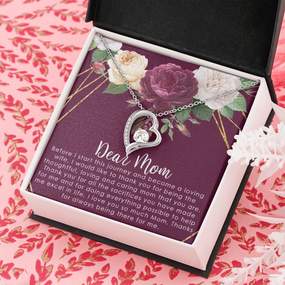 To My Mom Necklace, Gift For Mom, Mother's Day Gift from Daughter, Mom Jewelry Gift for Mothers Day, Birthday Gift for Mother, Moms Gift from Daughter Son, Necklace for Mom Mother2 Forever Love Necklace