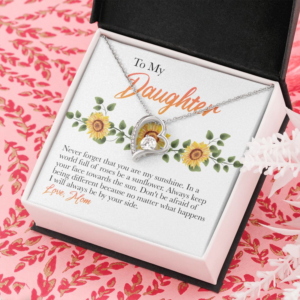 Jewelry Pendant Present for Daughter, To My Daughter Gift Necklace from Mom, Mother Daughter Gift Ideas, Birthday Christmas Gift Graduation Gifts for Daughters, Mother and Daughter Necklace 12 Forever Love Necklace
