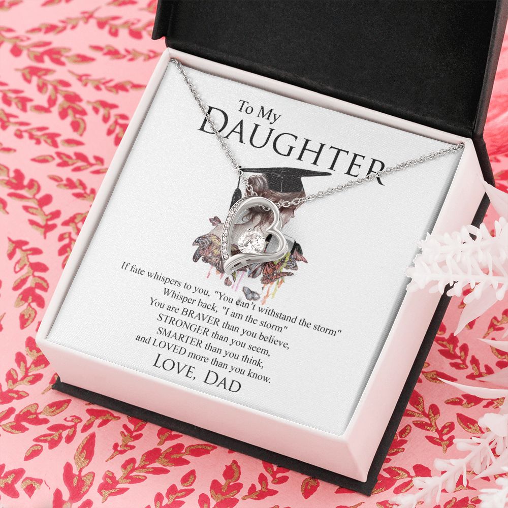 Mother Daughter Gift Ideas, To My Daughter Gift Necklace from Mom, Jewelry Pendant Present for Daughter, Birthday Christmas Gift Graduation Gifts for Daughters, Mother and Daughter Necklace 25 Forever Love Necklace