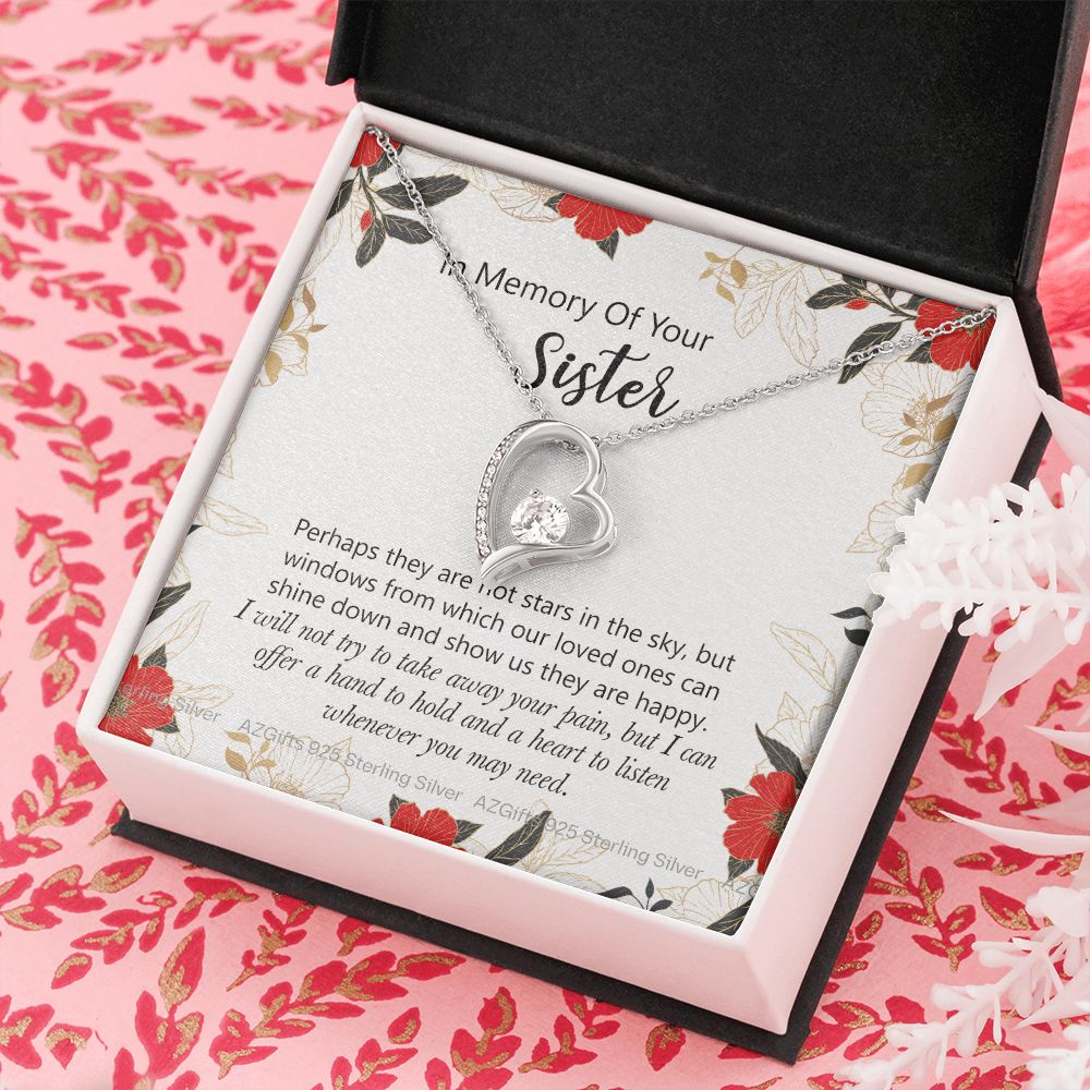 In Memory Of Your Sister Gift, Sympathy Loss Of Sister, Memorial Gift For Loss Of Sister , Sympathy Gift Loss Of A Sister, Loss Of A Sister Forever Love Necklace