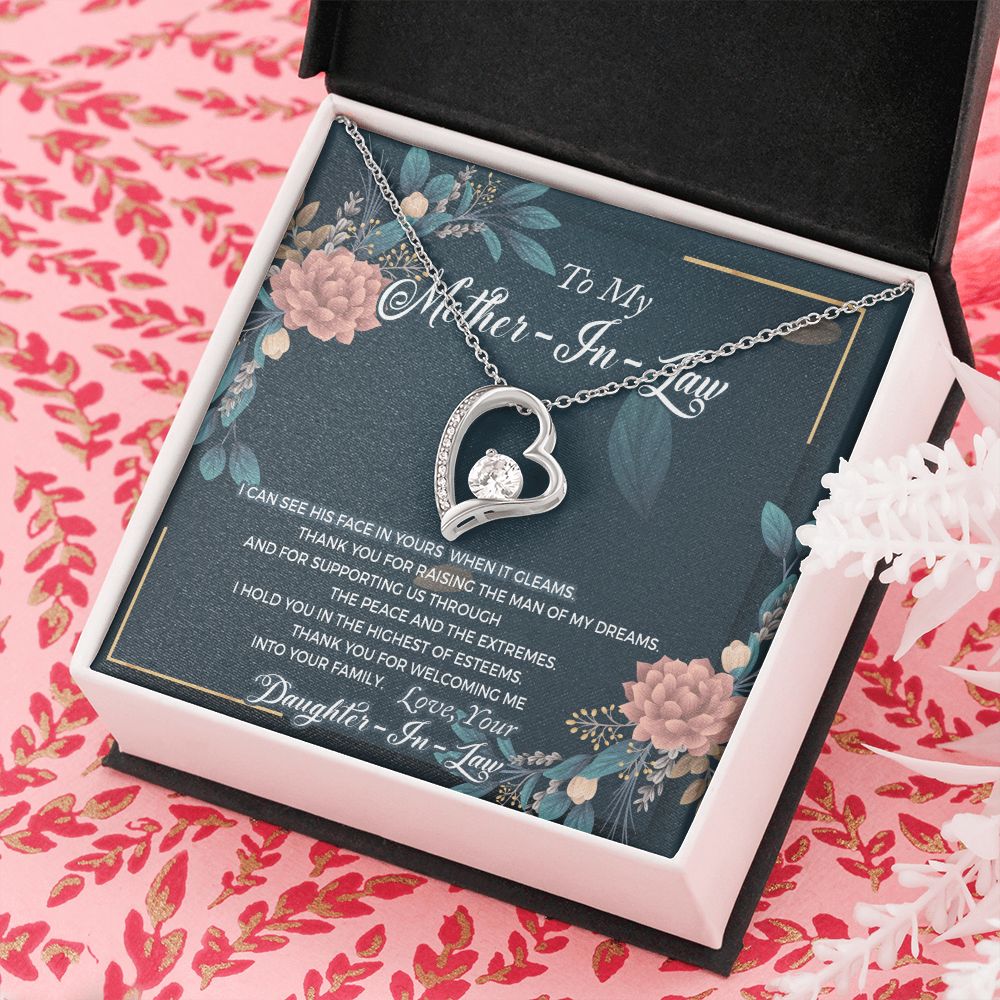 Mother in Law Necklace, Jewelry for Women, Future Mother in Law Gifts from Daughter in Law, Mother of Bride Gifts For Mother in Law, Birthday Gifts For Mother In Law From Daughter In Law2 Forever Love Necklace
