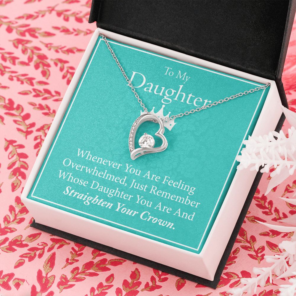 Jewelry Pendant Present for Daughter, To My Daughter Gift Necklace from Mom, Mother Daughter Gift Ideas, Birthday Christmas Gift Graduation Gifts for Daughters, Mother and Daughter Necklace 15 Forever Love Necklace