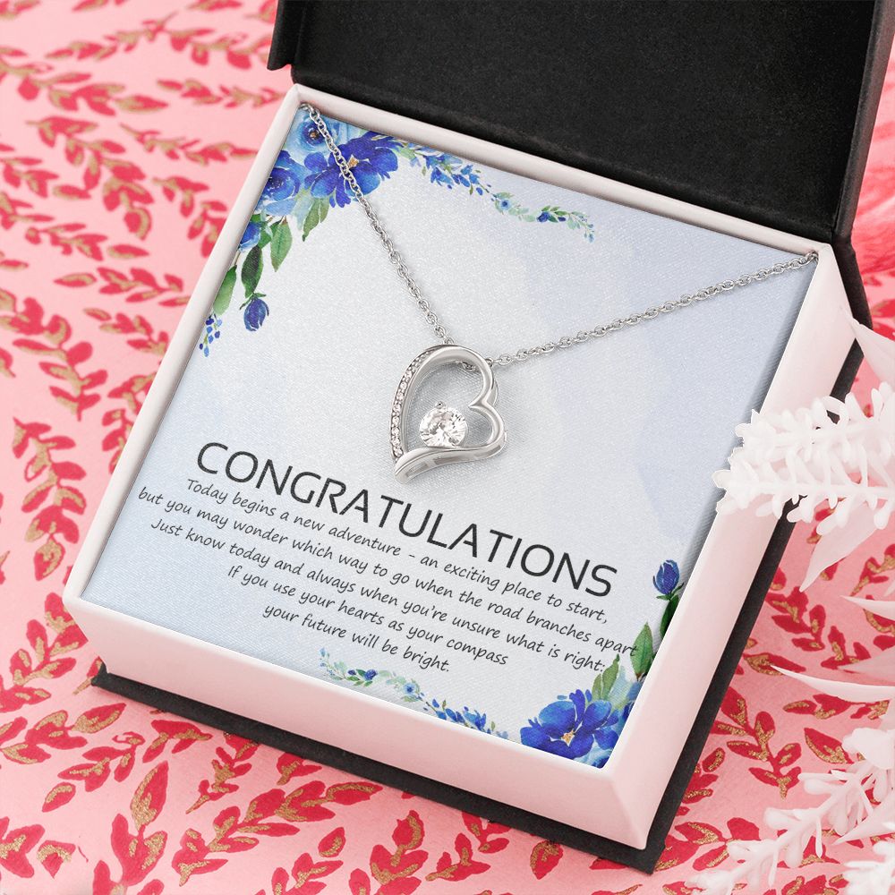 Graduation Compass Necklace - Perfect gift to say congratulations to high school Congrats Graduation Pendants Gift For Daughter, Granddaughter, Niece, Sister Forever Love Necklace