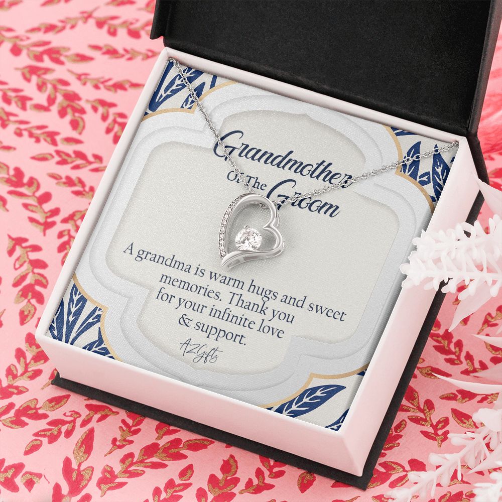 To My Grandmother Necklace, Gift for Grandmother Necklace, Mothers Day Gift For Grandma Nana, Grandma Jewelry From Grandchildren GrandKids , Jewelry Box Gift For Grandma Grandmother3 Forever Love Necklace