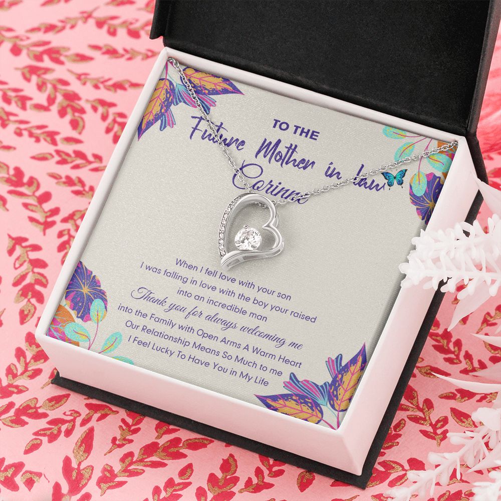 Mother in Law Necklace, Jewelry for Women, Future Mother in Law Gifts from Daughter in Law, Mother of Bride Gifts For Mother in Law, Birthday Gifts For Mother In Law From Daughter In Law16 Forever Love Necklace