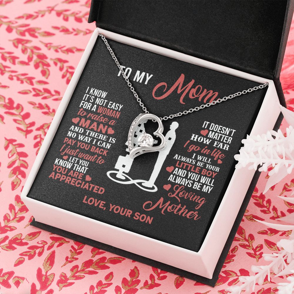 Mom Necklace Mothers Day Gift From Son To My Mom Forevere Love Necklace Gift Mom Forever Love Necklace