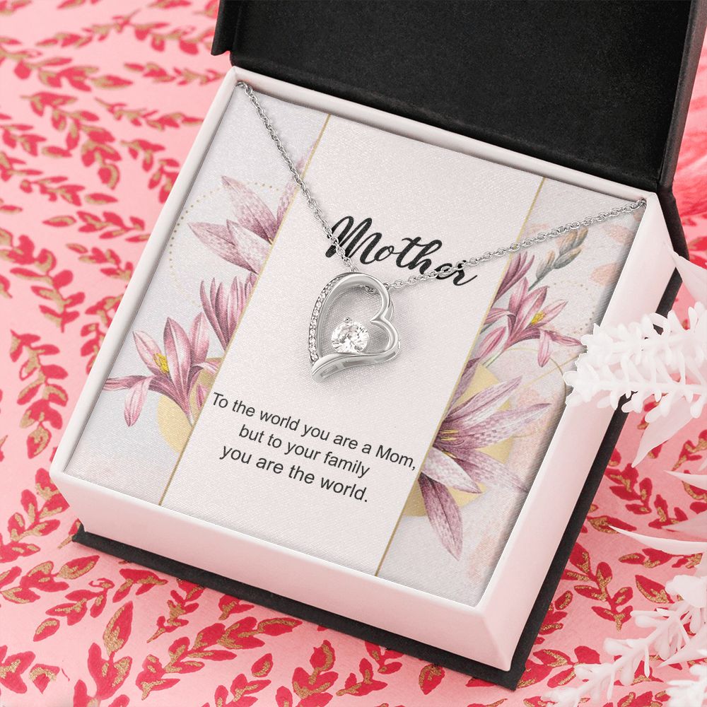 Mom Necklace Gifts for Mom from Daughter to Mom Gifts for Mothers Day from Daughter, To My Mom Necklace from Daughter to Mom Birthday Gifts Necklace with Message Card and Gift Box7 Forever Love Necklace