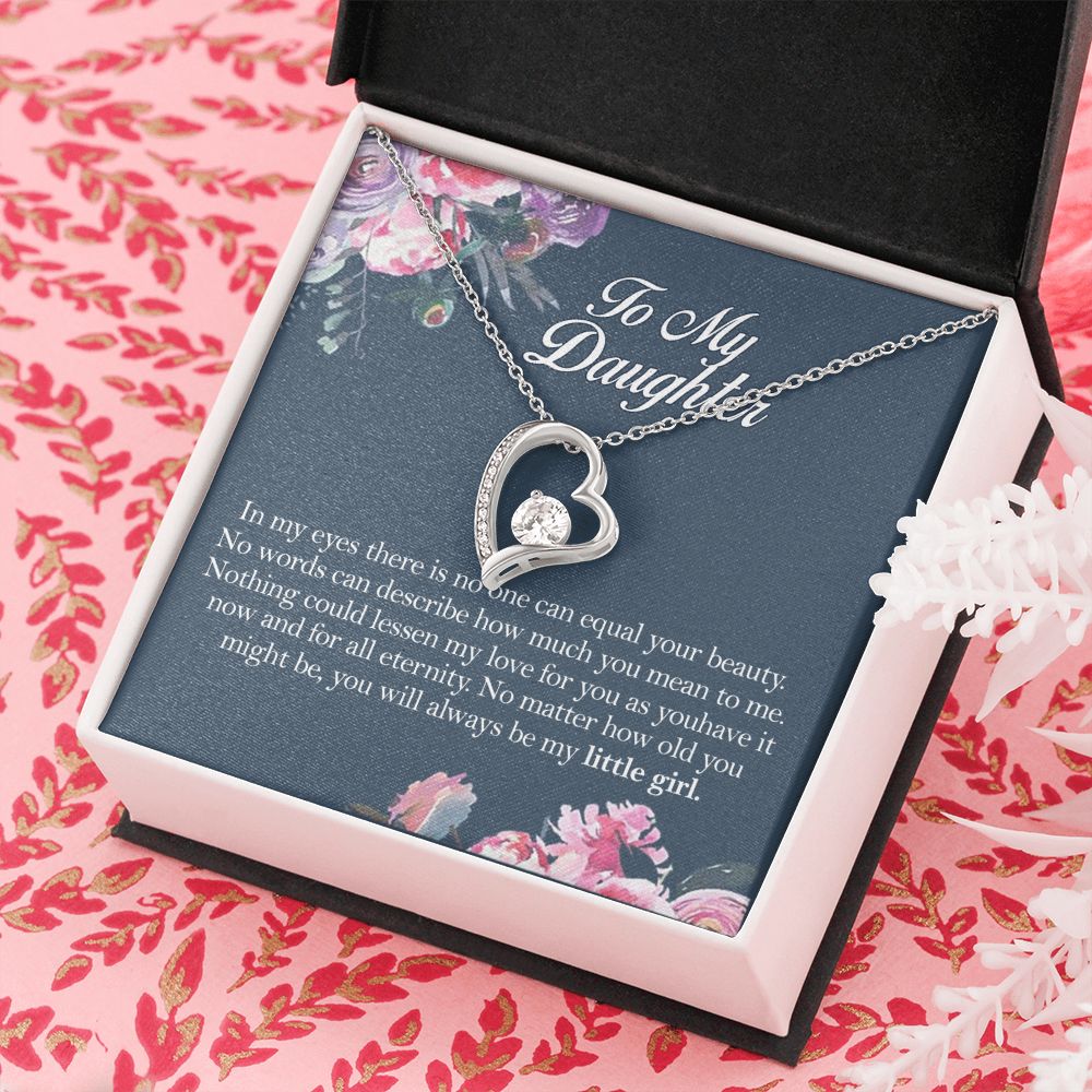 Mother Daughter Gift Ideas, To My Daughter Gift Necklace from Mom, Jewelry Pendant Present for Daughter, Birthday Christmas Gift Graduation Gifts for Daughters, Mother and Daughter Necklace 2139 Forever Love Necklace