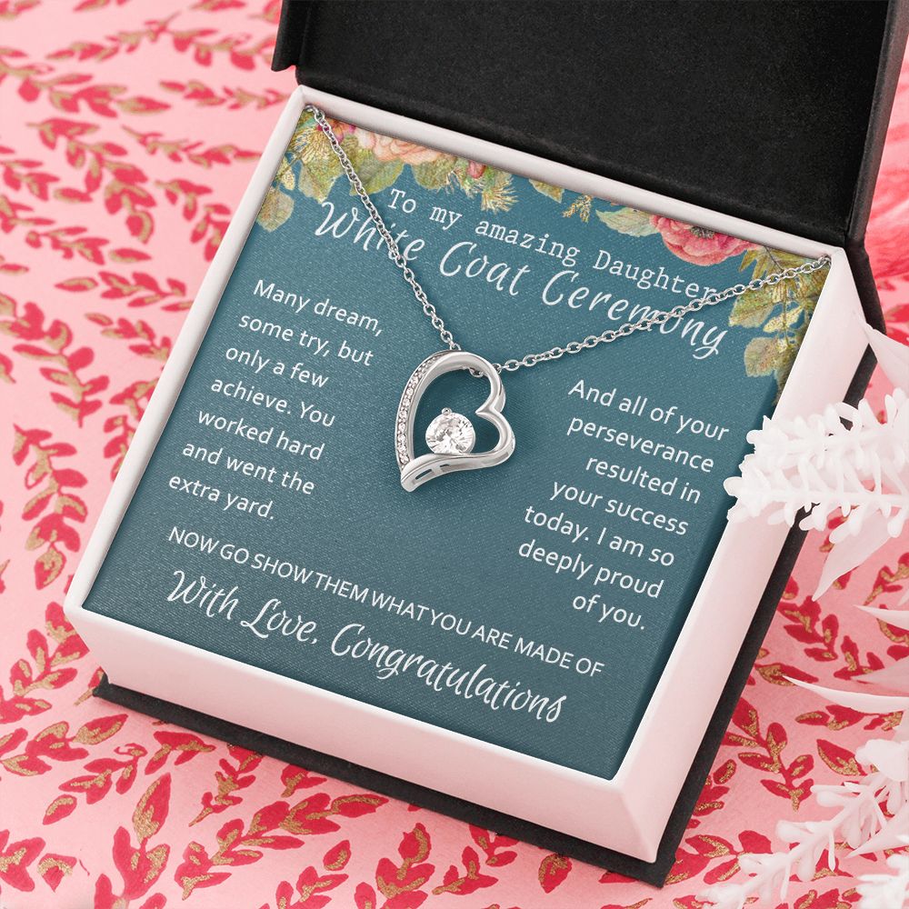 White Coat Ceremony Gift Necklace Medical School Graduation Student Ceremony New Doctor Graduation Gift For Doctor Residency Gifts Necklace For Girl, Pendant For for Her Daughter Sister Forever Love Necklace