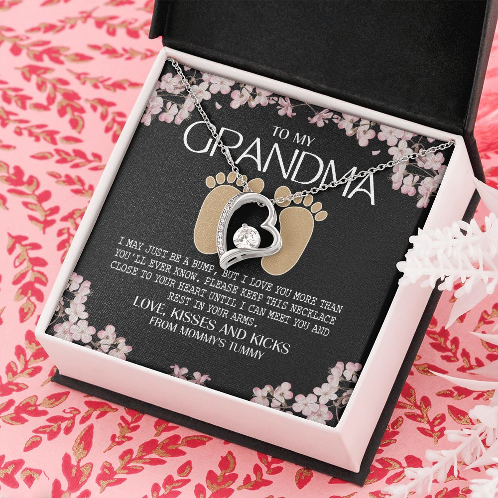 To My Grandma Necklace, Gift for Grandmother Necklace, Mothers Day Gift For Grandma Nana, Grandma Jewelry From Grandchildren GrandKids , Jewelry Box Gift For Grandma Grandmother16 Forever Love Necklace