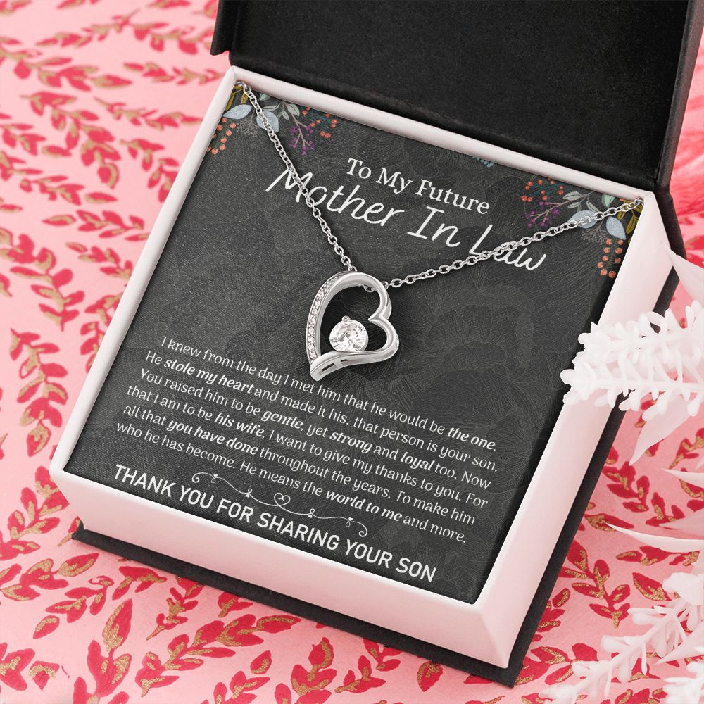 Future Mother In Law Sunflower Bracelet, Mother In Law To Be Gifts, Soon To Be Mother In Law Gifts, Future Mother In Law Birthday Gift Forever Love Necklace