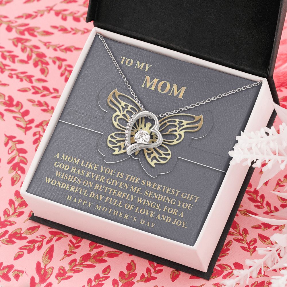 To My Mom Necklace, Gift For Mom, Mother's Day Gift from Daughter, Mom Jewelry Gift for Mothers Day, Birthday Gift for Mother, Moms Gift from Daughter Son, Necklace for Mom Mother 12 Forever Love Necklace