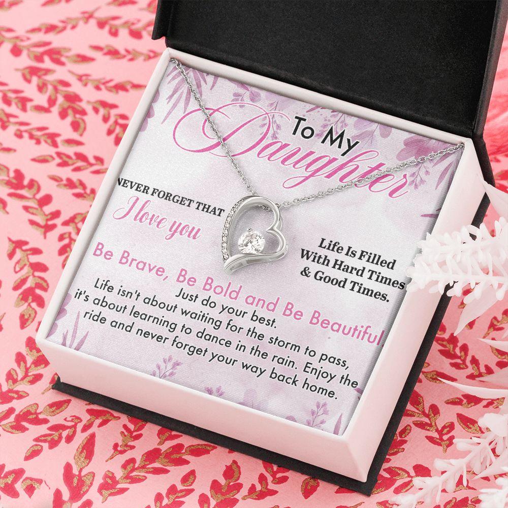 Mother Daughter Gift Ideas, To My Daughter Gift Necklace from Mom, Jewelry Pendant Present for Daughter, Birthday Christmas Gift Graduation Gifts for Daughters, Mother and Daughter Necklace 28 Forever Love Necklace