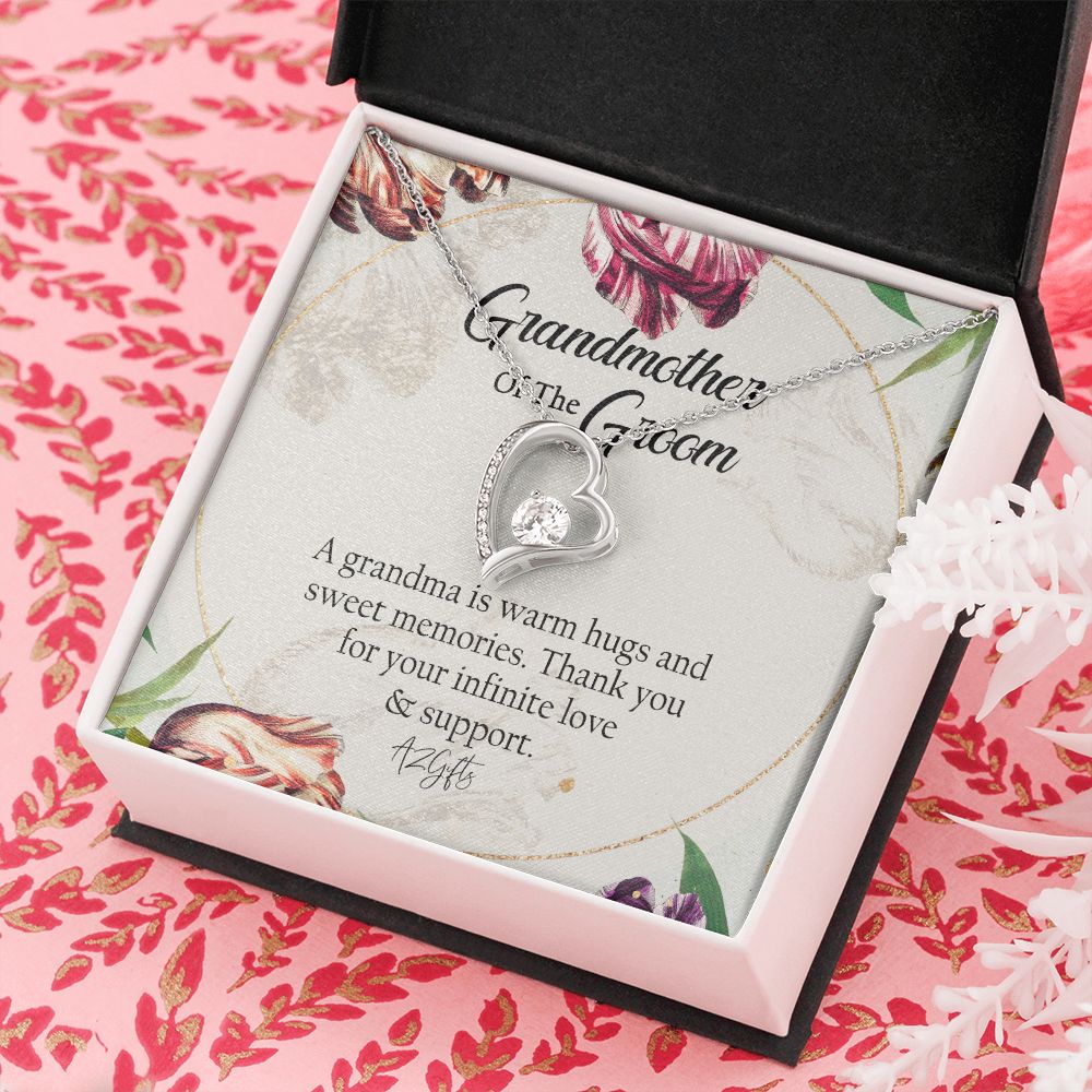 To My Grandmother Necklace, Gift for Grandmother Necklace, Mothers Day Gift For Grandma Nana, Grandma Jewelry From Grandchildren GrandKids , Jewelry Box Gift For Grandma Grandmother1 Forever Love Necklace