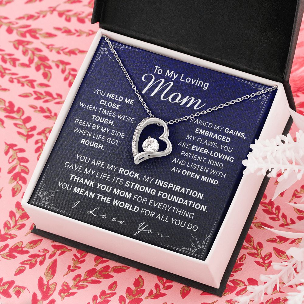 To My Mom Necklace, Gift For Mom, Mother's Day Gift from Daughter, Mom Jewelry Gift for Mothers Day, Birthday Gift for Mother, Moms Gift from Daughter Son, Necklace for Mom Mother Forever Love Necklace