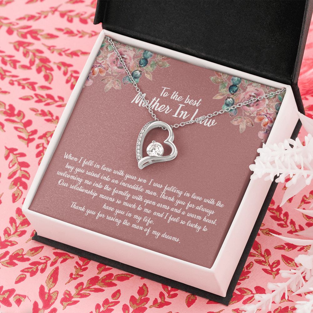 Mother in Law Necklace, Jewelry for Women, Future Mother in Law Gifts from Daughter in Law, Mother of Bride Gifts For Mother in Law, Birthday Gifts For Mother In Law From Daughter In Law11 Forever Love Necklace