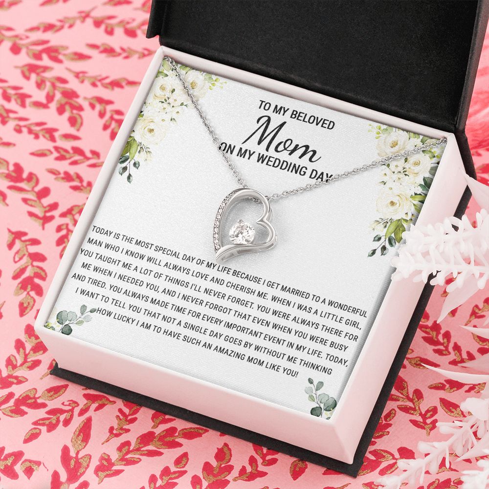 To My Mom Necklace, Gift For Mom, Mother's Day Gift from Daughter, Mom Jewelry Gift for Mothers Day, Birthday Gift for Mother, Moms Gift from Daughter Son, Necklace for Mom Mother 1 Forever Love Necklace