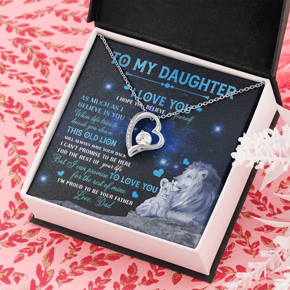 Dad To Daughter Necklace Jewelry Gift for Daughter from Dad Father Daughter Gift 175009114907 Forever Love Necklace