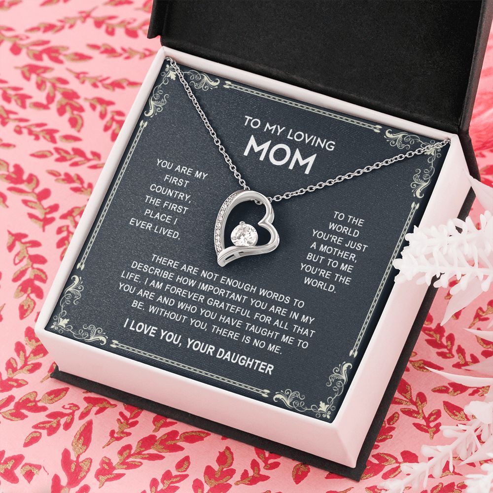 To My Mom Necklace, Gift For Mom, Mother's Day Gift from Daughter, Mom Jewelry Gift for Mothers Day, Birthday Gift for Mother, Moms Gift from Daughter Son, Necklace for Mom Mother 14 Forever Love Necklace