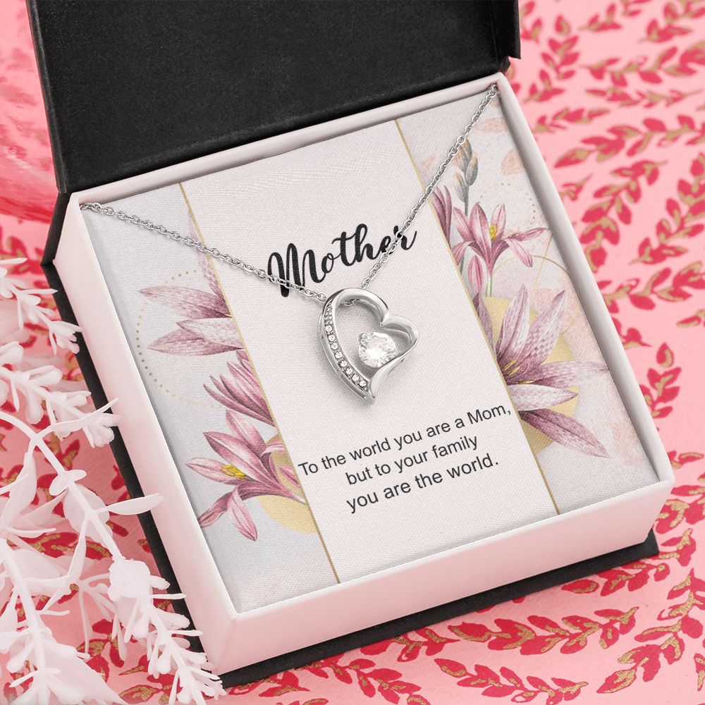 Mom Necklace Gifts for Mom from Daughter to Mom Gifts for Mothers Day from Daughter, To My Mom Necklace from Daughter to Mom Birthday Gifts Necklace with Message Card and Gift Box7 Forever Love Necklace