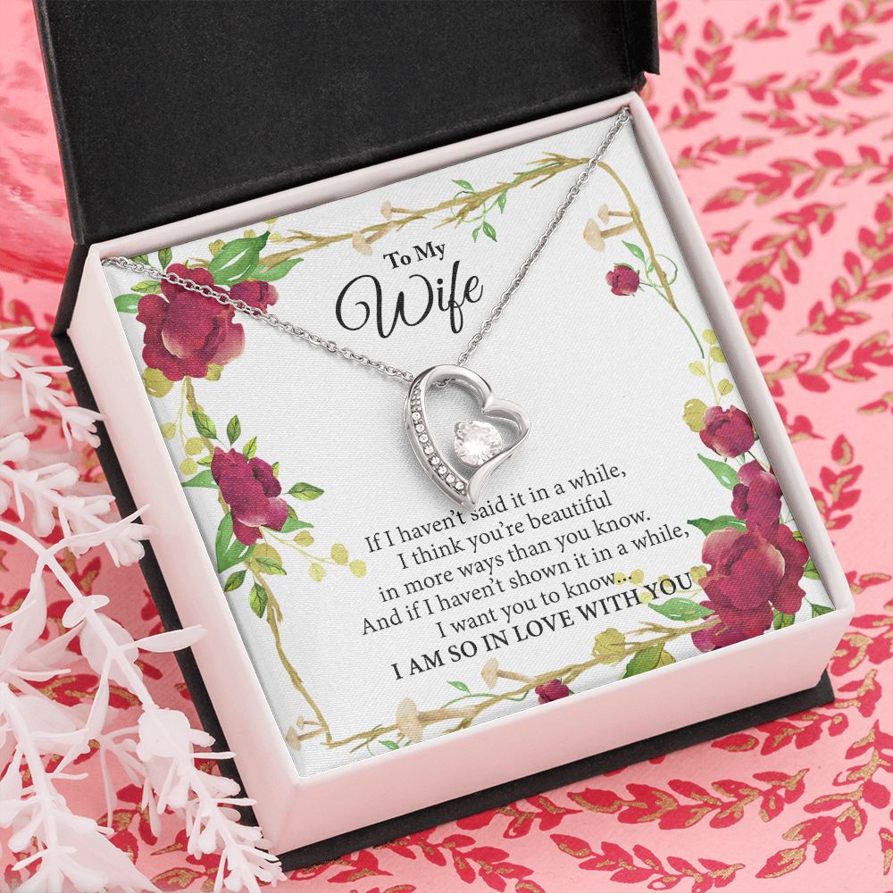 Birthday Gifts For Wife, Necklace Gifts For Wife From Husband, To My Wife Jewelry For Women , To My Wife Necklace  from Husband Wedding Anniversary Present For Wife, Beautiful Wife Jewelry Christmas19 Forever Love Necklace