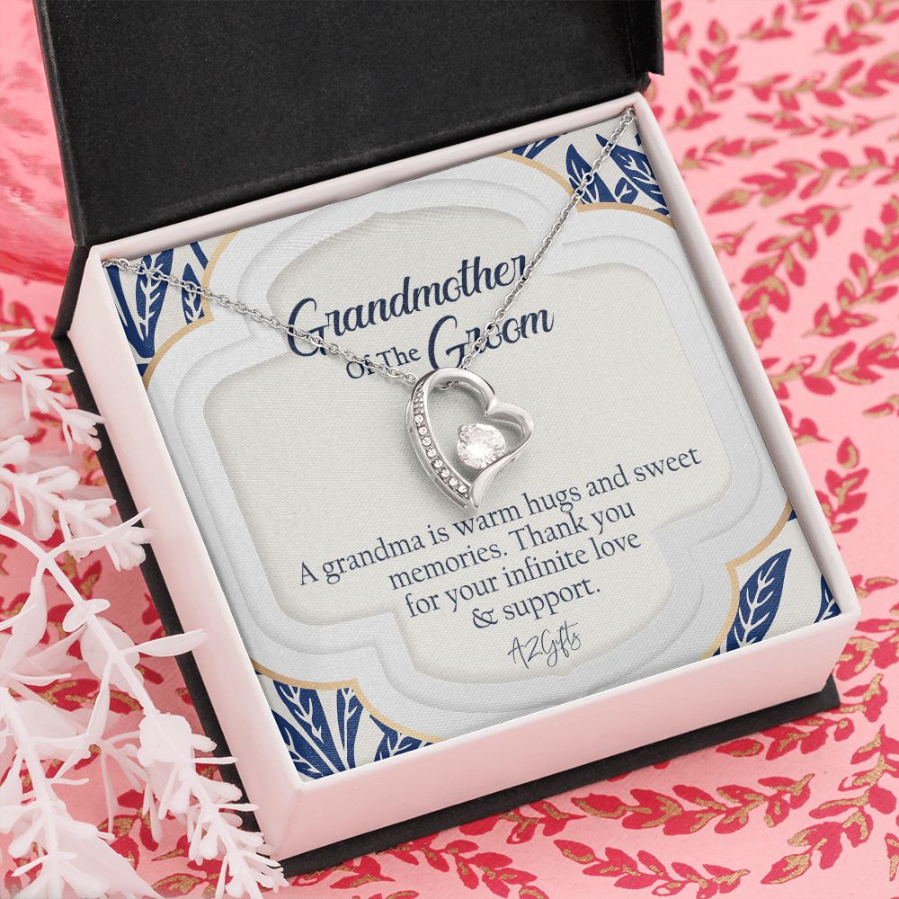 To My Grandmother Necklace, Gift for Grandmother Necklace, Mothers Day Gift For Grandma Nana, Grandma Jewelry From Grandchildren GrandKids , Jewelry Box Gift For Grandma Grandmother3 Forever Love Necklace